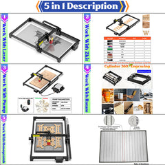 160W Laser Cutting Machine For Wood Printer Metal Laser Engraving Machine For Jewelry 420*860mm With Air Assist