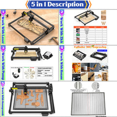 Cnc Laser Engraver Cutter Wood Printer 90W Laser Engraving And Cutting Machine Cnc Router Air Assist Metal Engraver Leather